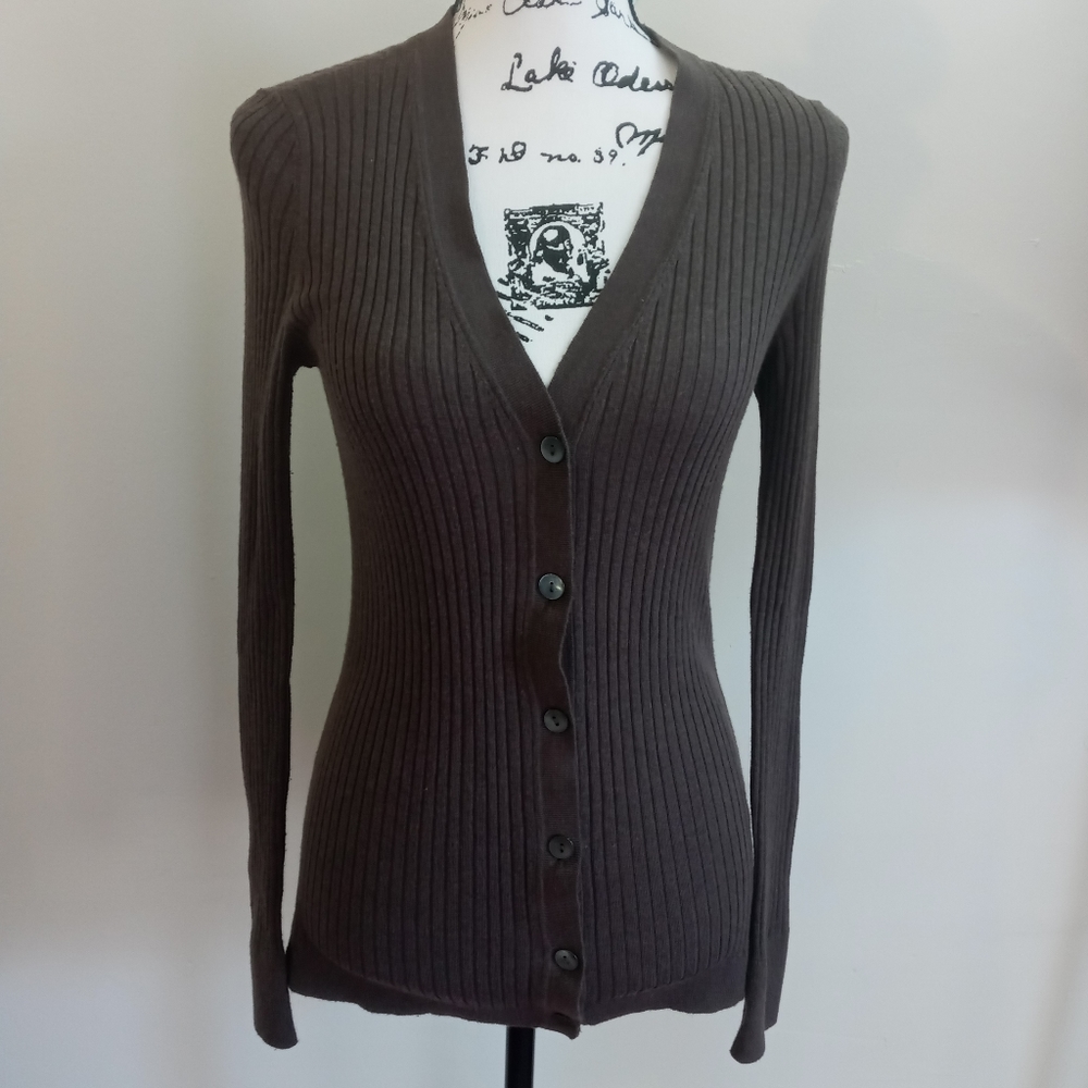 Vince Ribbed Sweater Knit 5% Cashmere Cardigan S